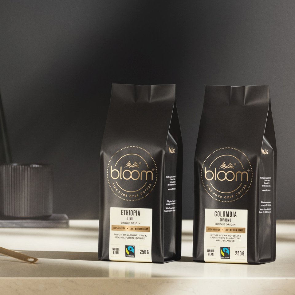 Melitta® BLOOM® - Spezialkaffee für Pour Over in zwei Sorten, natürlich Fairtrade.
